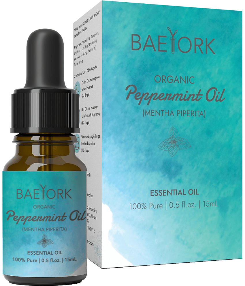Baeyork Organic Peppermint Essential Oil 15 mL