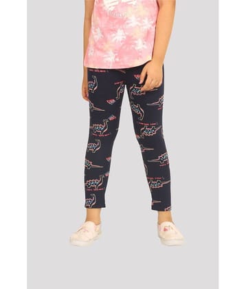 Ariel Pack of 1 Girls Cotton Leggings ( Navy Blue )