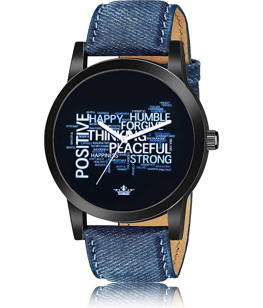 Lorem - Blue Leather Analog Men's Watch