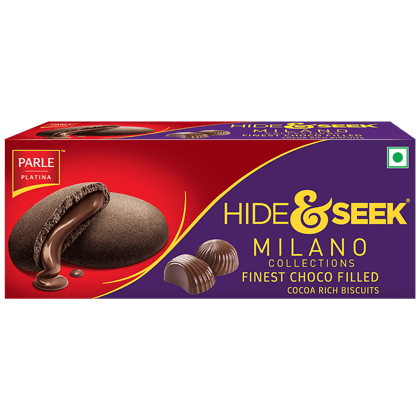 Parle Platina Hide & Seek Milano - Choco Filled Cocoa Rich Biscuits, 75 G