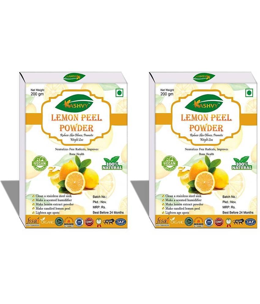 Kashvy Lemon Peel Powder 400 Gm Pack of 2