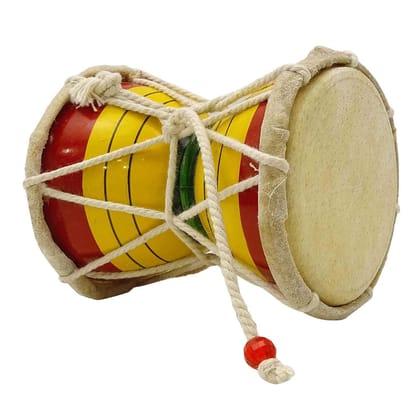 Nawani Damaru Meditation Kirtan Shiv Damroo Percussion, Size - 12/10 cm