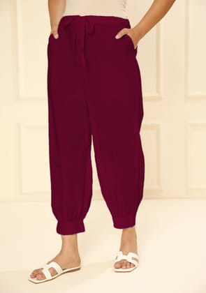 Maroon Pintex Afghani pant-S