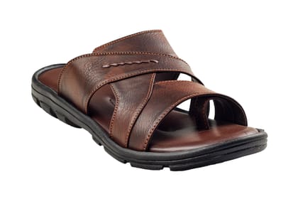 Titas Gents Dark Tan Chappal-Dark Tan / 5
