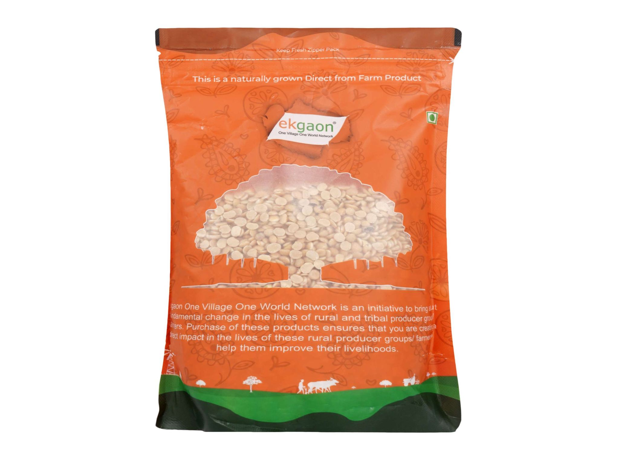 Ekgaon Unpolished Desi Arhar Dal (Split Rahar or Tur or Pigeon Pea) (500g)