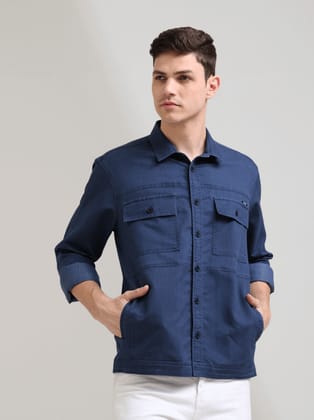 Prussian Blue Denim Shirt-S / Blue