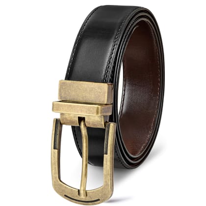 Black & Brown Reversible PU Leather Belt For Men New BT01-BKL03