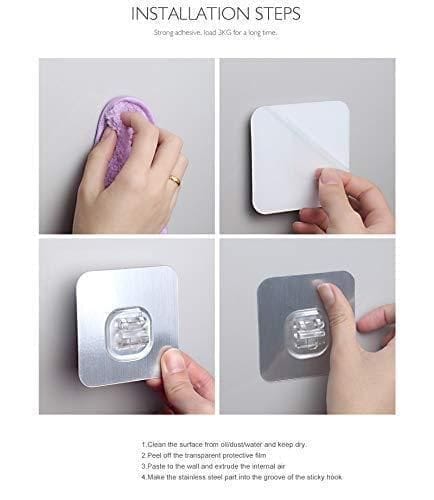 Soap Dish Holder-Wall Mounted Double Layered Stainless Steel Soaps Storage Rack with Hook