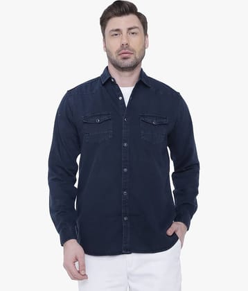 Kuons Avenue - Blue Denim Slim Fit Men's Casual Shirt ( Pack of 1 )