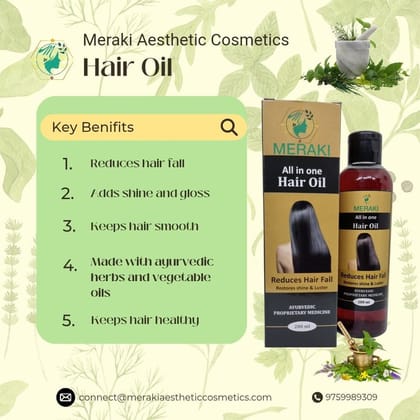 Meraki Aesthetic Cosmetics All-in-One Hair Oil