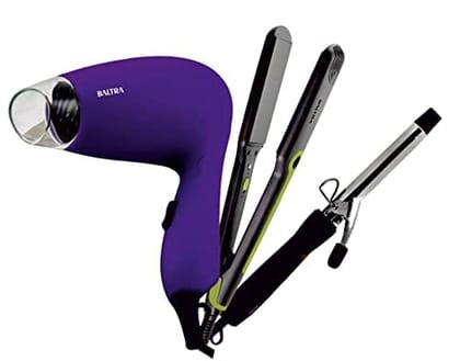 Baltra Sapphire 3 in 1 Hair Styler Personal Care Combo (hair dryer, Straightener and Curler)