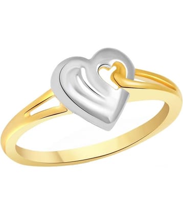 Vighnaharta Plain Gold and Rhodium Plated Ring