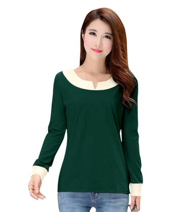 Women's Western Wear Hosiery T Shirts L (Green)