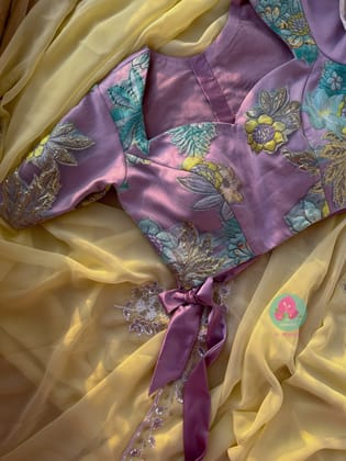 Organza jacquard Fashion Blouse-XS