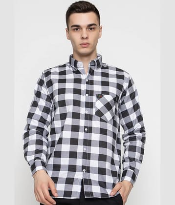 MODERNITY Cotton Blend Regular Fit Checks Full Sleeves Men's Casual Shirt - Black ( Pack of 1 )