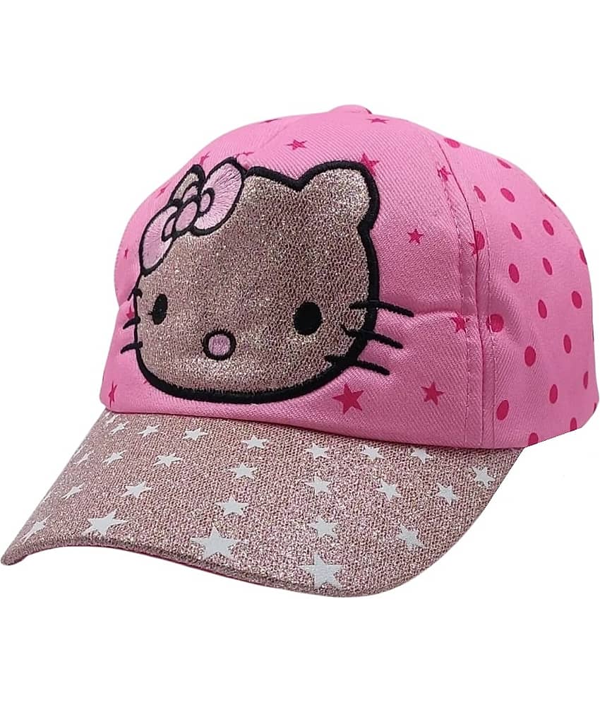 Zacharias Unisex Kids Cotton Cap kc-23 (Light-Pink_1-5 Years) (Pack of 1)