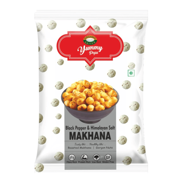 Organic Sattva Black Pepper & Himalayan Salt Makhana - 25 gm