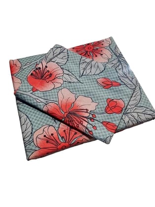 Koko Soft Cotton Floral Printed Bedsheet Set  Ultra Soft & Vibrant Pink Design for Cozy Bedroom Decor  1 Bedsheet + 2 Pillowcases