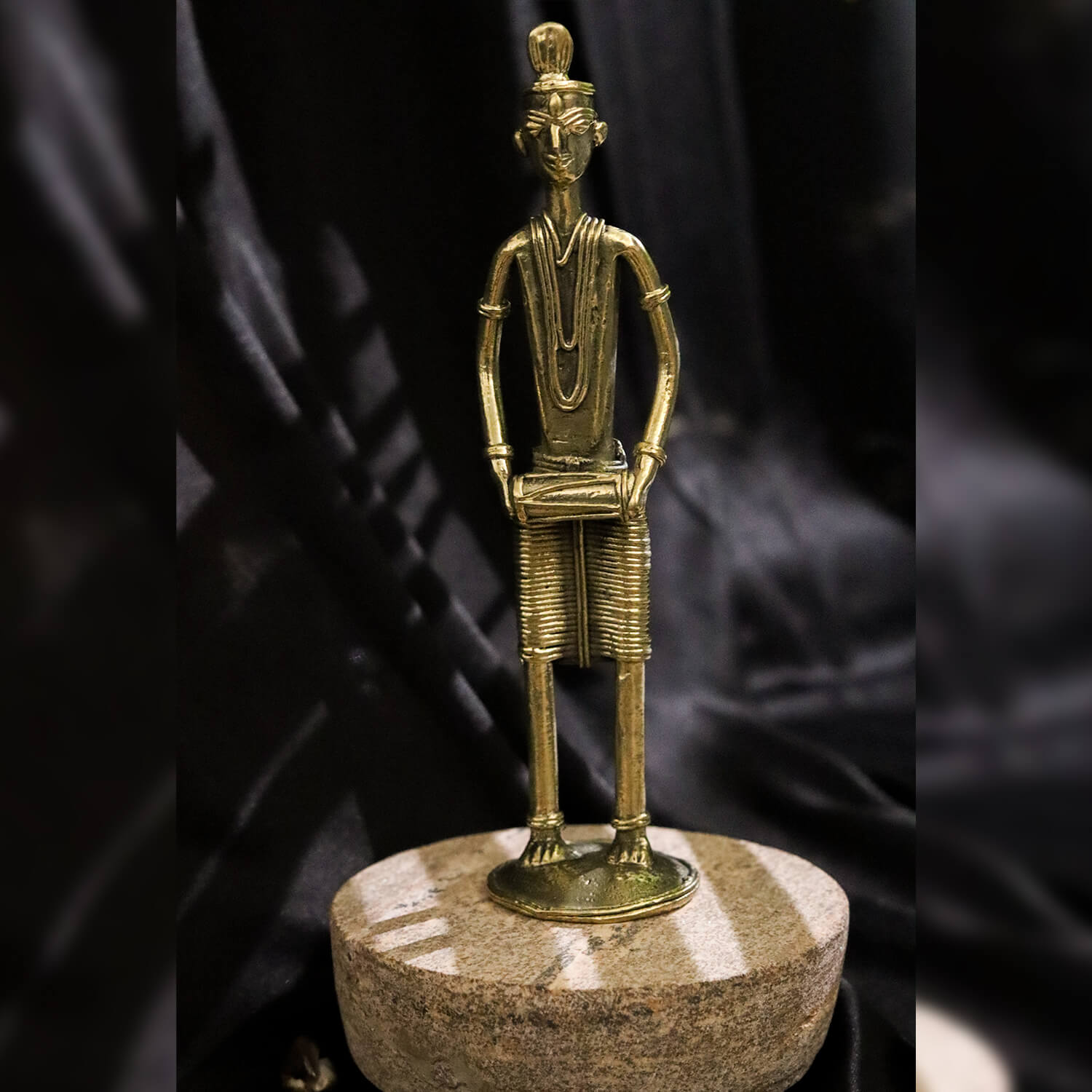 Dhokra Crafted Tribal Musician Figurine