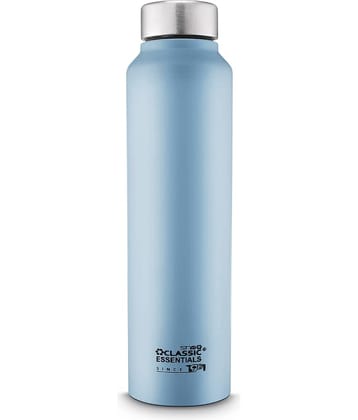 Classic Essentials Spring For Fridge, School, Home, Office,Travel Blue Stainless Steel Water Bottle 1000 mL ( Set of 1 )