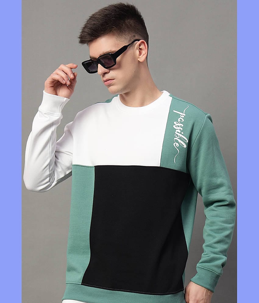 GET GOLF Cotton Blend Round Neck Men's Sweatshirt - White ( Pack of 1 )