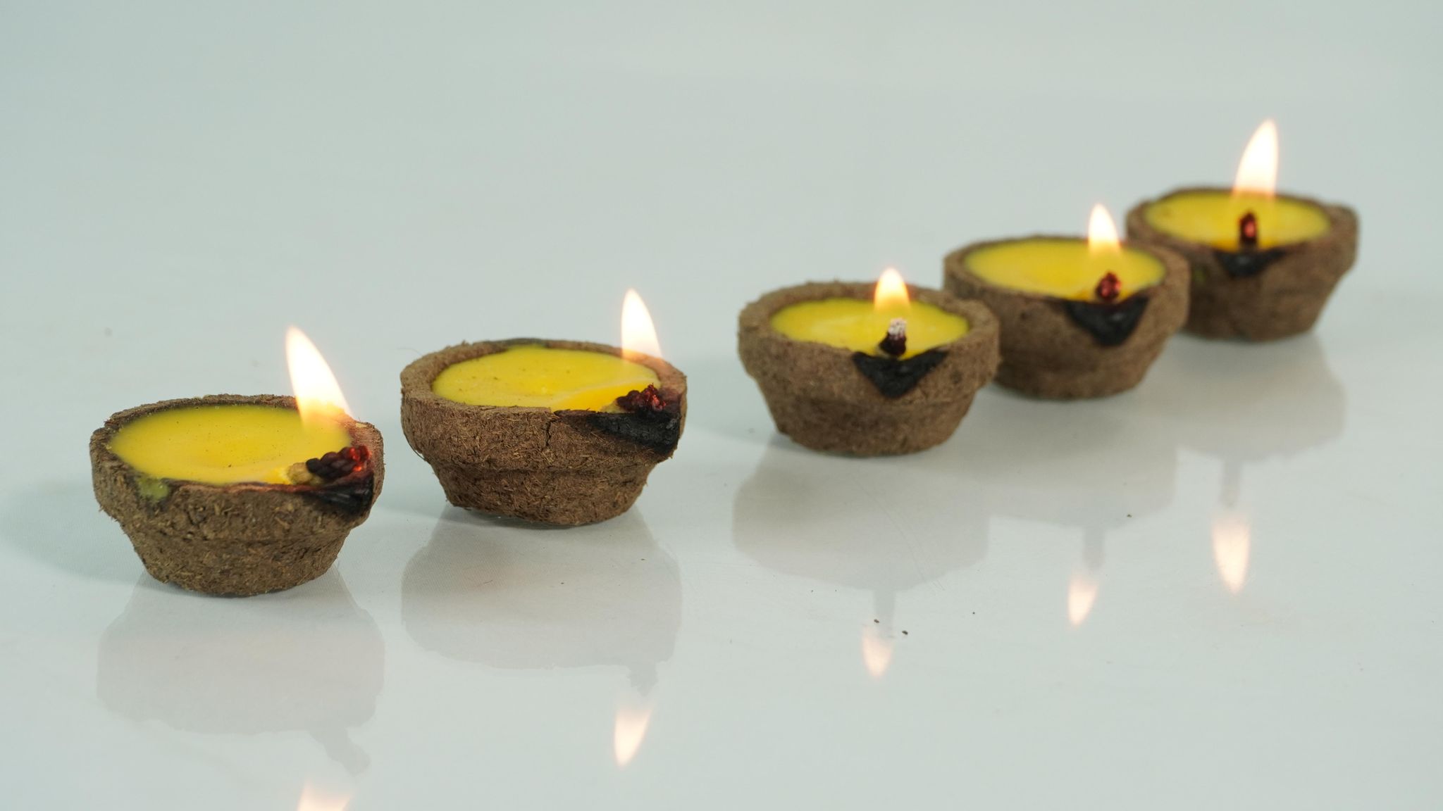Traditional Earthen Lamps(पंचगव्य दिवे) 1 Set Each