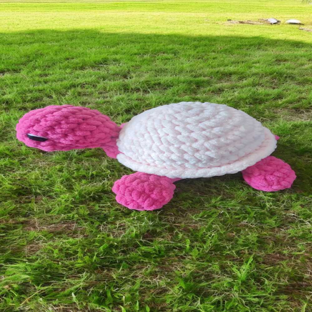Chenille Land Turtle Crochet Stuffed Toy