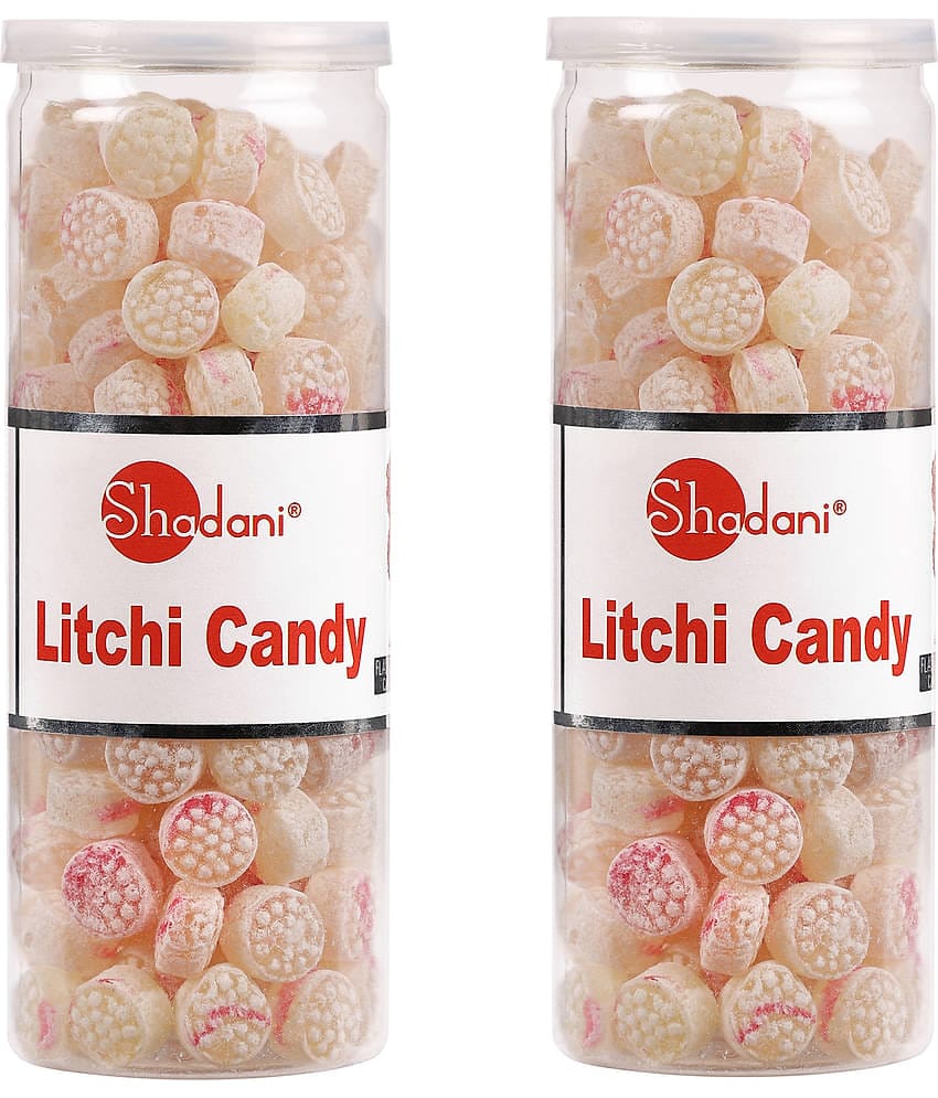 Shadani Litchi Candy Can 230g (Pack of 2)