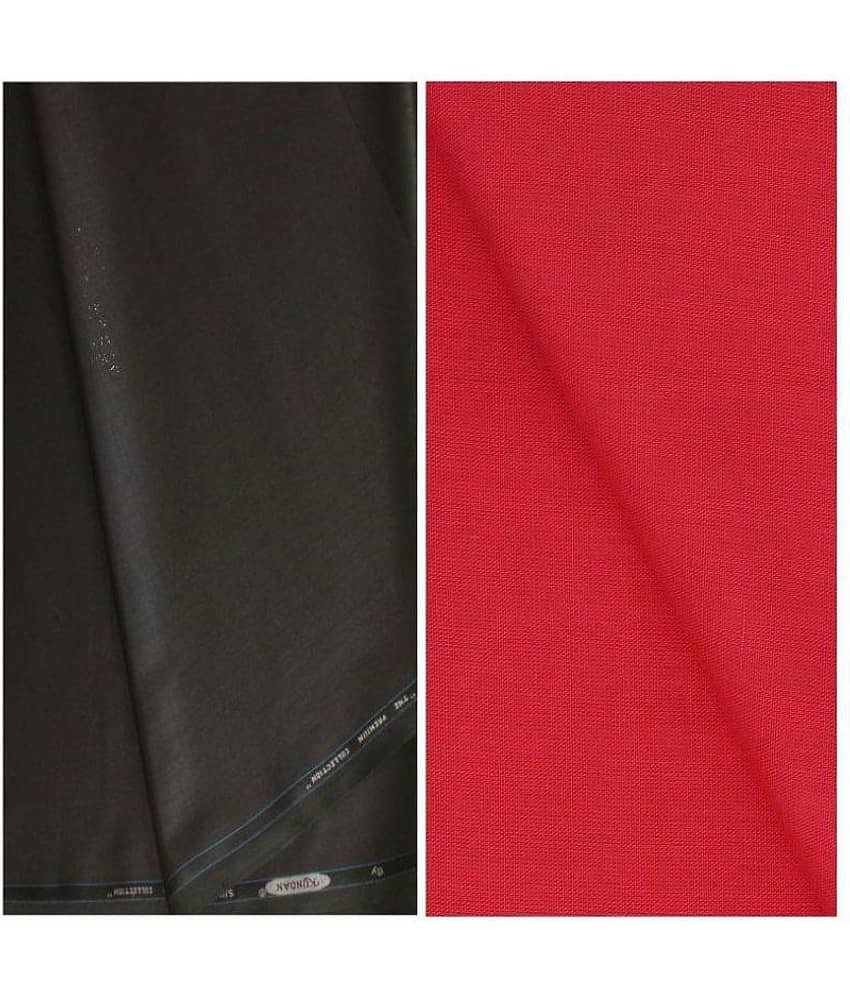 KUNDAN SULZ GWALIOR Multi 100 Percent Cotton Unstitched Shirts & Trousers 1 Pant and Shirt Piece