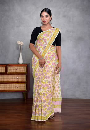 Jaipur Hand Block Print Saree