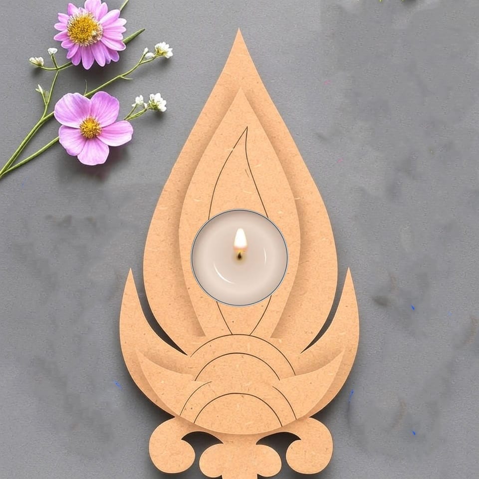 Dbeautify's MDF Diya Tea Light Candle Holder