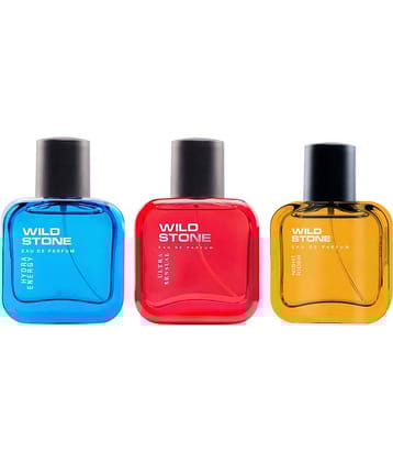 Wild Stone Hydra Energy, Night Rider & Ultra Sensual Perfume for Men, Pack of 3(30ml each ) Eau de Parfum - 90 ml (For Men)