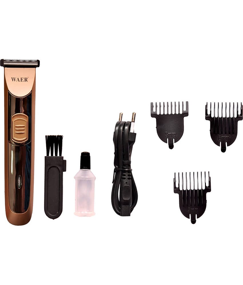 WAER Wa- 6028 Gold Cordless Beard Trimmer With 60 minutes Runtime
