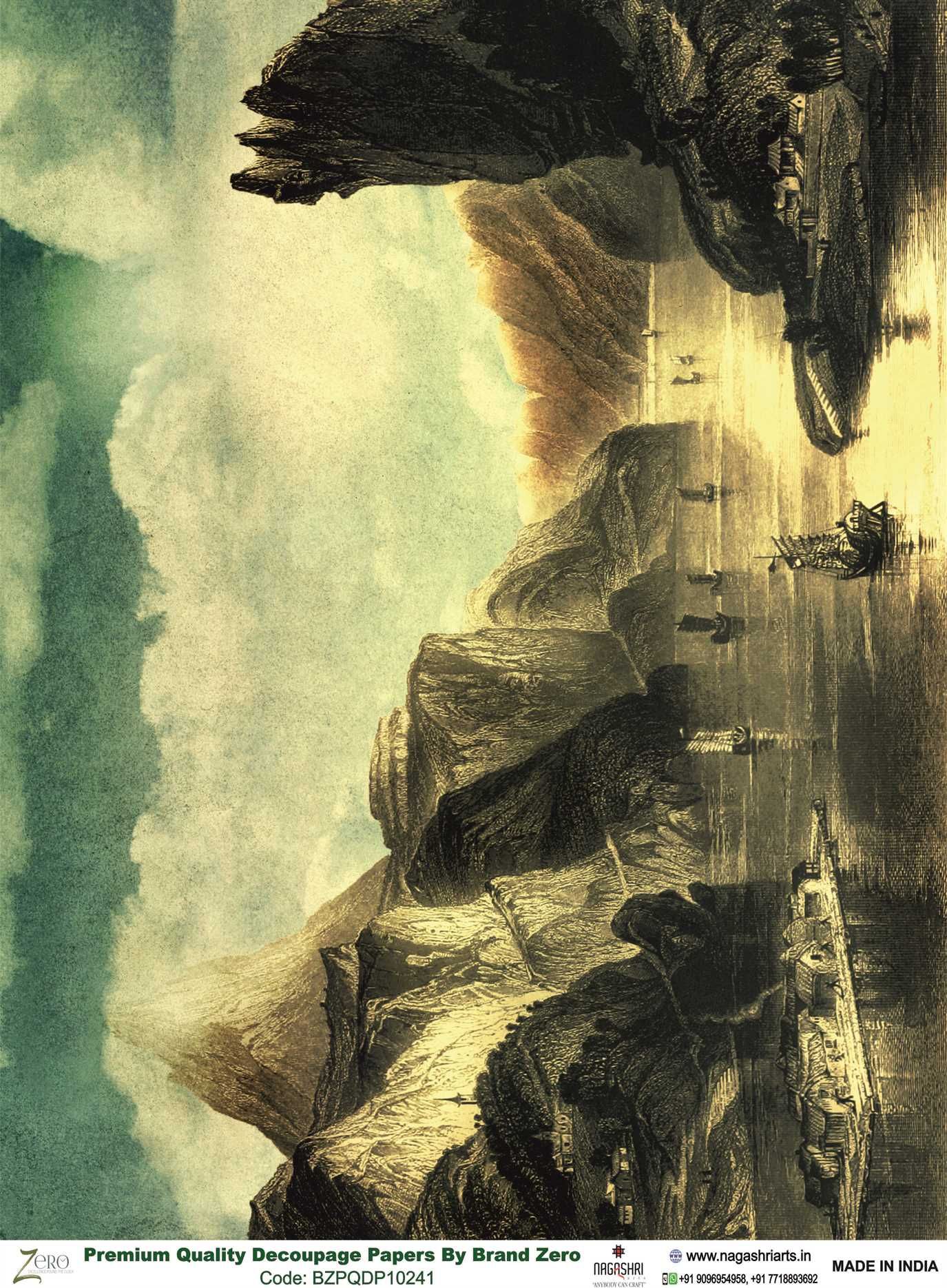 Brand Zero Premium Quality Decoupage Paper Pack of Two - Design Code: BZPQDP10241