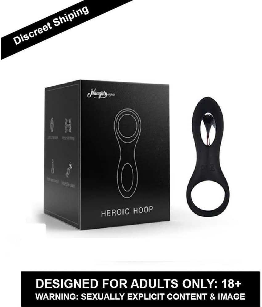 Textured Vibrating+USB Cock Ring For Added Pleasure | Sex Toys For Men By CRAZYNYT WITH KAAMRAJ LUBE