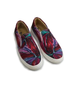Women Sweat Absorption Lightweight Abrasion Slip Resistant Canvas Slip-On Sneakers