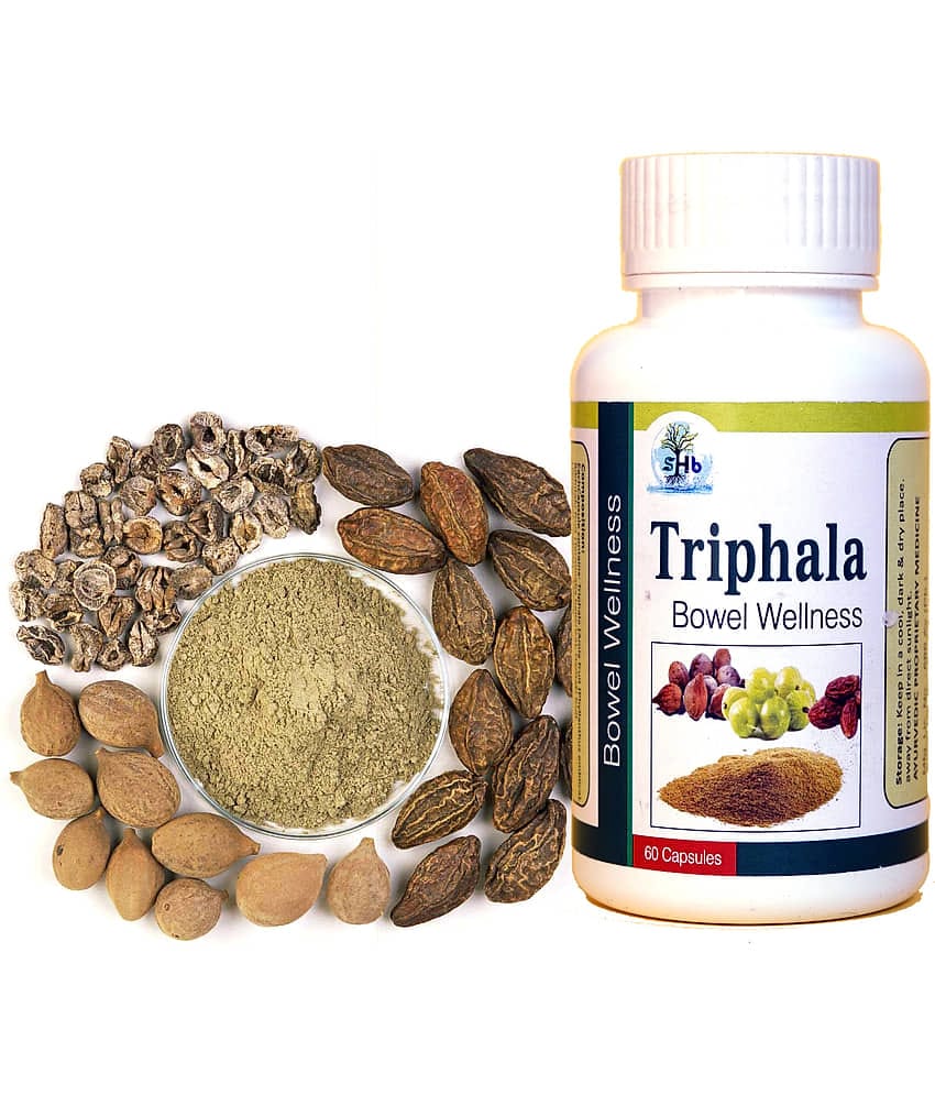 Herbasia Triphala CapsulesI Supports Healthy Digestion|Improves Bowel Wellness|100% Ayurvedic