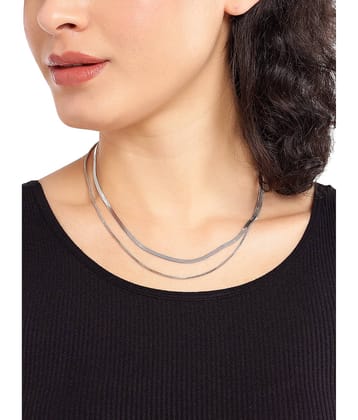 KACY Silver Alloy Necklace ( Pack of 1 )