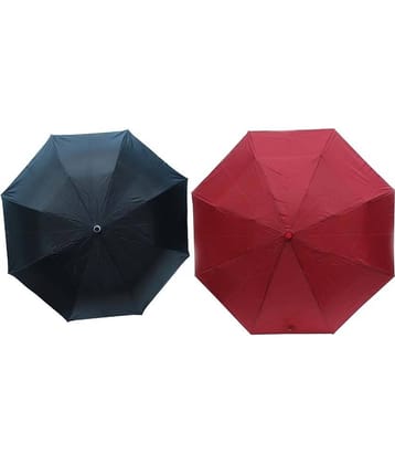 Arip Black & Maroon 3 Fold Umbrella (Pack of 2)