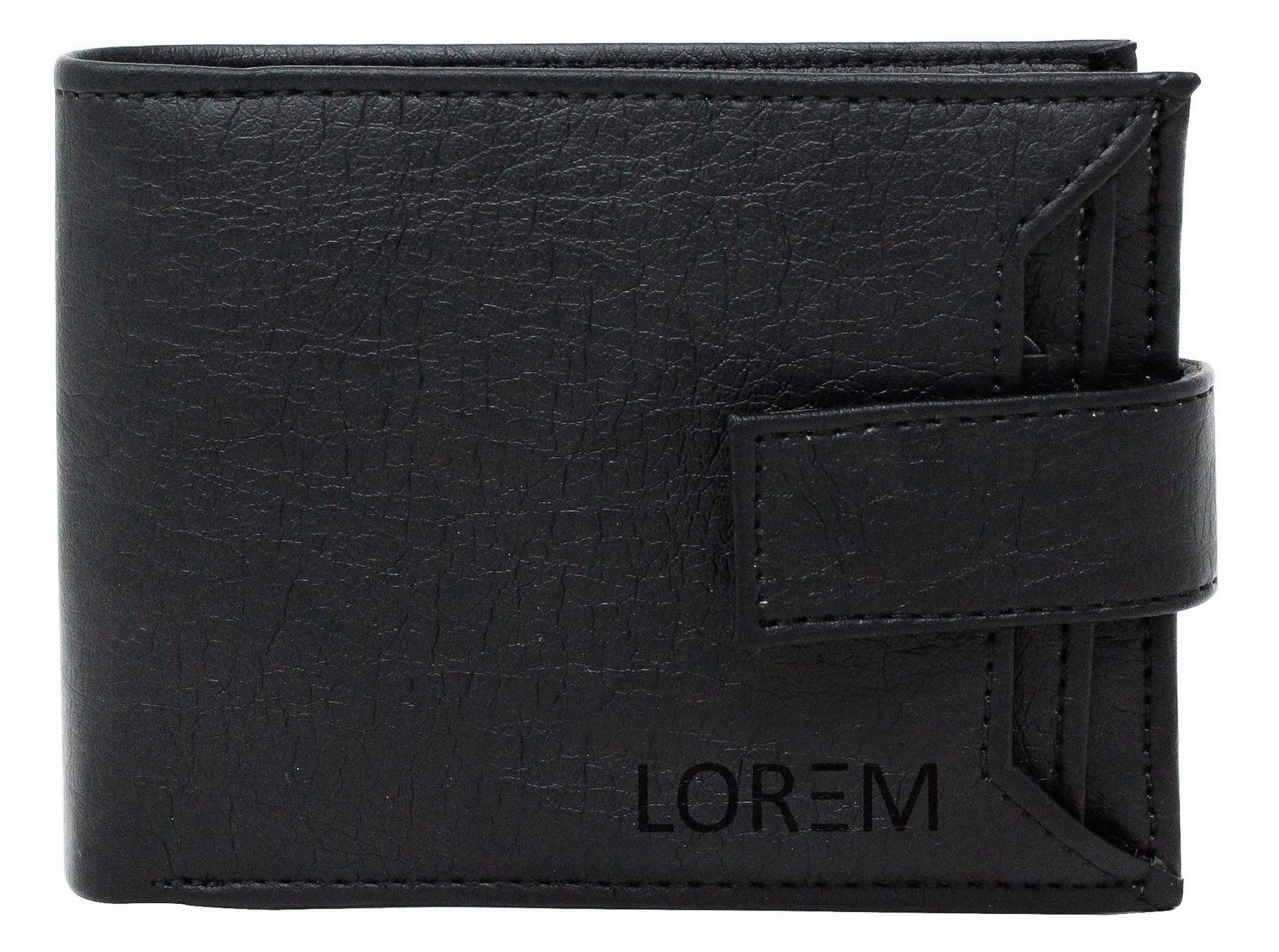 Removable Card Holder Bi-Fold Premium Faux Leather 7 ATM Card Slots Wallet for Men-B