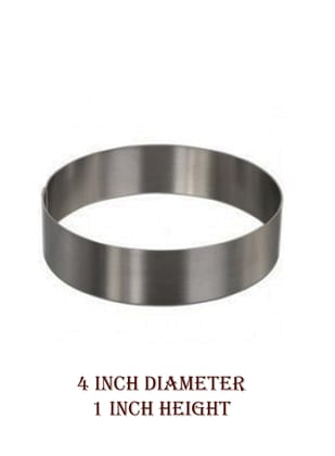 Cake Decor Burger Ring Steel Round Pastry Ring Stainless Steel Heavy Gauge 4 in