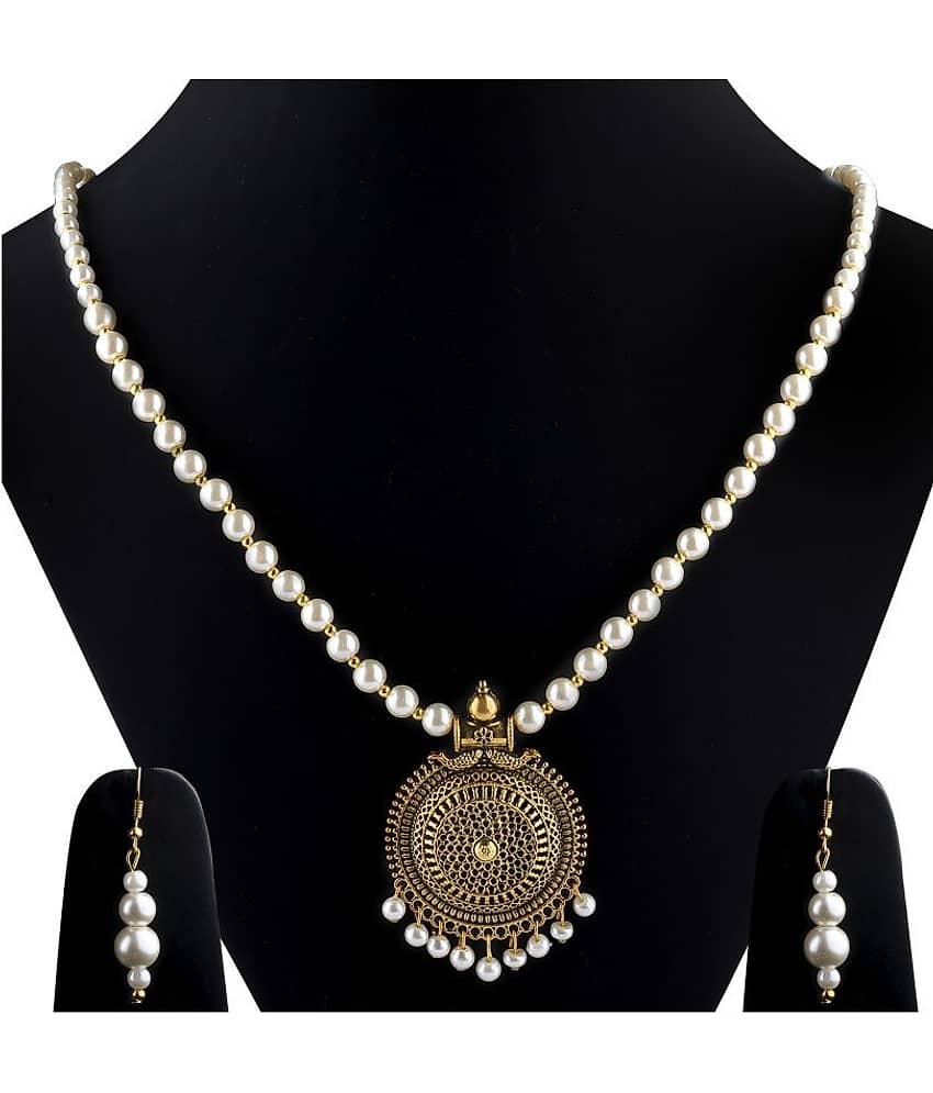 Silver Shine Alloy GOLDEN Contemporary Contemporary/Fashion Antique Necklaces Set