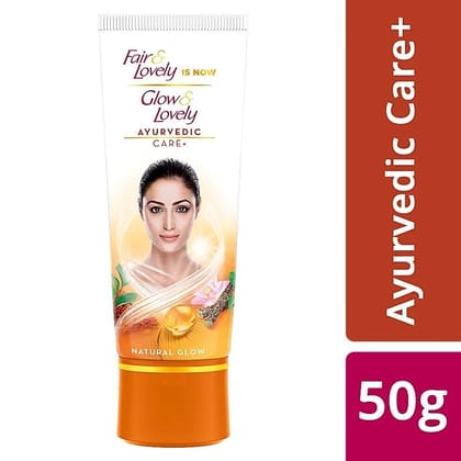 Glow & Lovely Natural Face Cream Ayurvedic Care+, 50 G Tube