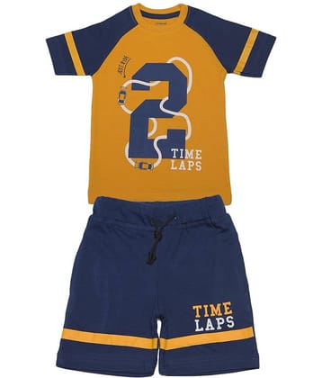Dollar Champion Kidswear Pack of 1 Boys Cotton T-Shirt & Shorts Set ( Multicolor )