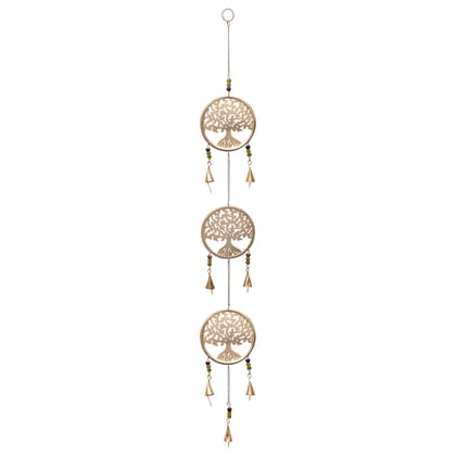 Handmade Three Step Brass Bell with Tree of Life Design Handmade Three Step Brass Bell with Tree of Life Design