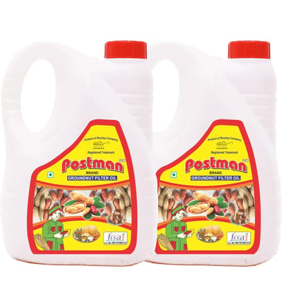 POSTMAN Cold Pressed Groundnut Oil 2L (Pack of 2), Cold Pressed & Non Refined