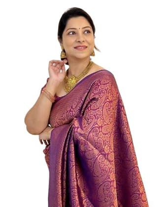 BEAUTIFUL RICH PALLU , JACQUARD WORK ON ALL OVER THE SAREE