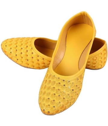 Raj Yellow Ethnic Footwear