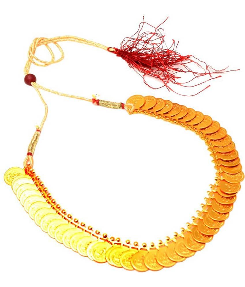 Jewar Mandi - Gold Brass Necklace ( Pack of 1 )