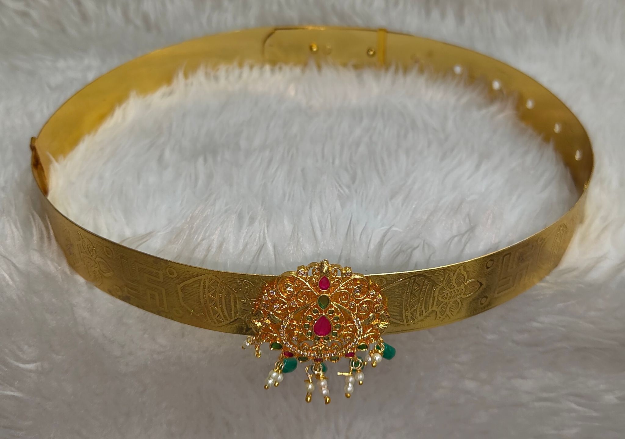 Traditional Indian Gold Plated Kamarband for Women